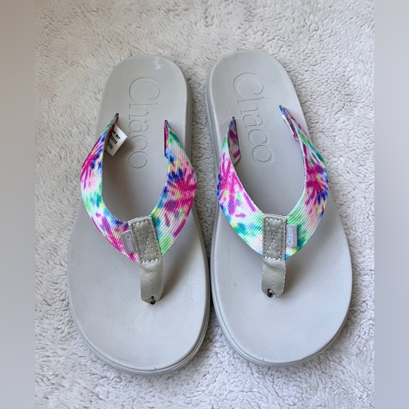 Chaco Chillos Light Tie-Dye Flip Flops Women Size 8 - Picture 1 of 7